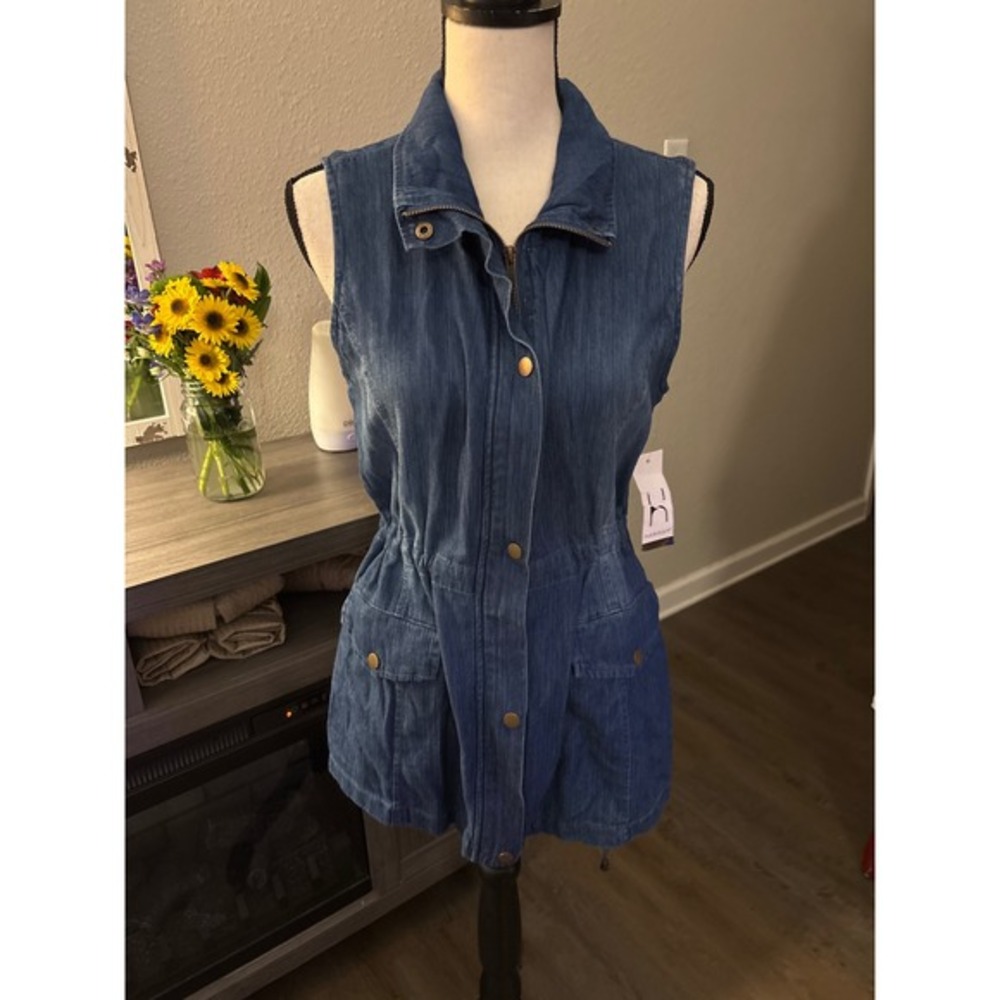 Hannah NWT denim dress small blue sleeveless mini